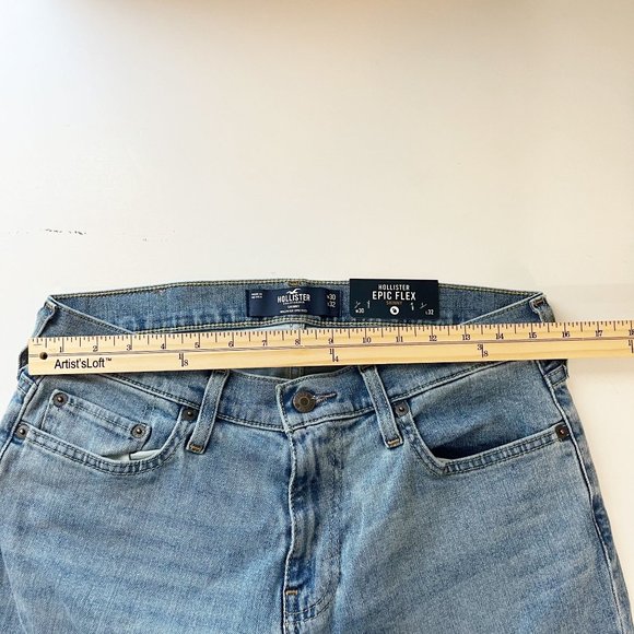 NEW Hollister Epic Flex Skinny Jeans Light Wash Denim - Men's Size 30x32 - Picture 5 of 7